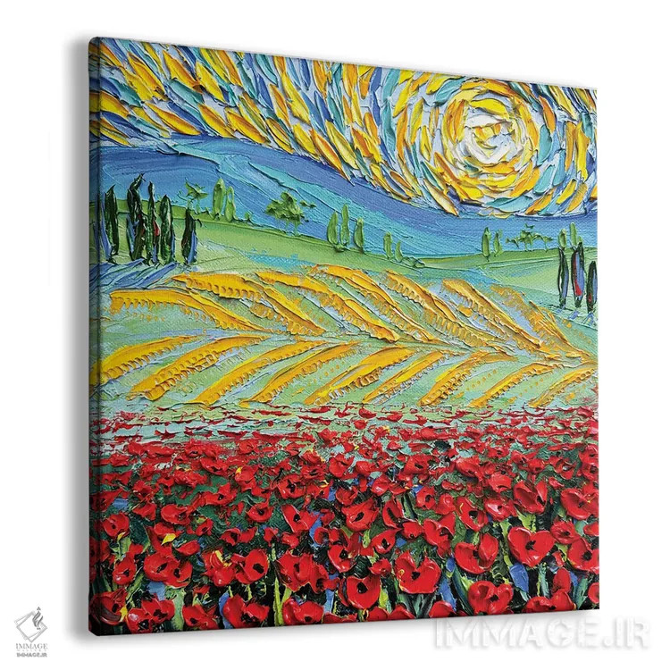تابلو انتزاعی به سوی تاکستان می رویم اثر لیزا الی - نمای پرسپکتیو محصول