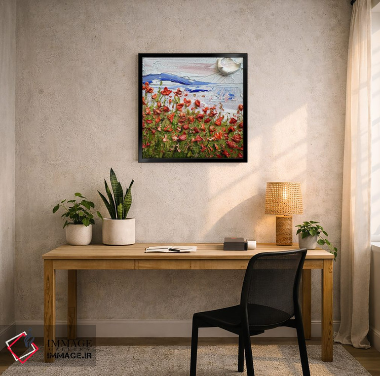 تابلو انتزاعی شکوفه های بیگ سور اثر لیزا الی - D5B