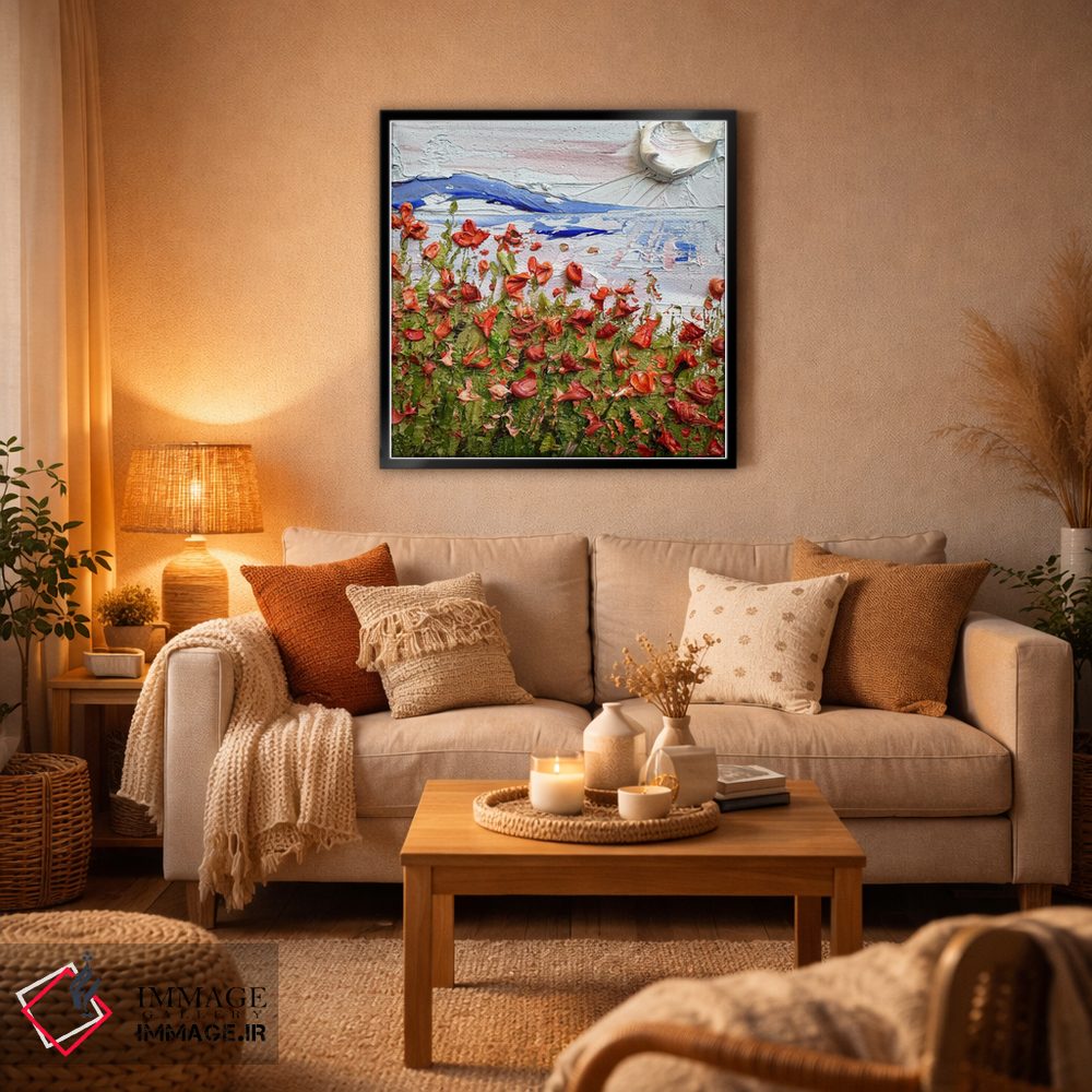 تابلو انتزاعی شکوفه های بیگ سور اثر لیزا الی - D6B