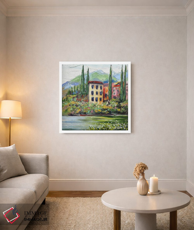 تابلو دکوراتیو یک روز در دریاچه کومو در ایتالیا اثر لیزا الی - D2W