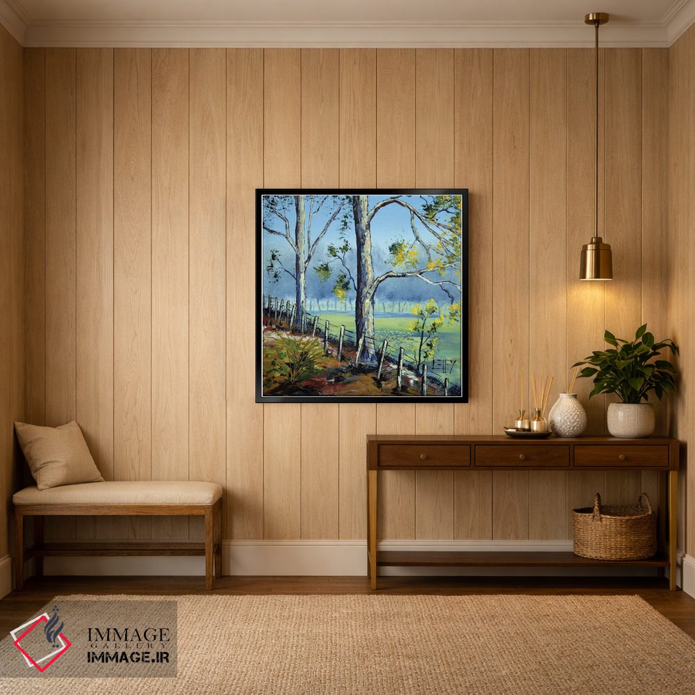 تابلو انتزاعی درختان صمغ نیوزیلند اثر لیزا الی - D4B