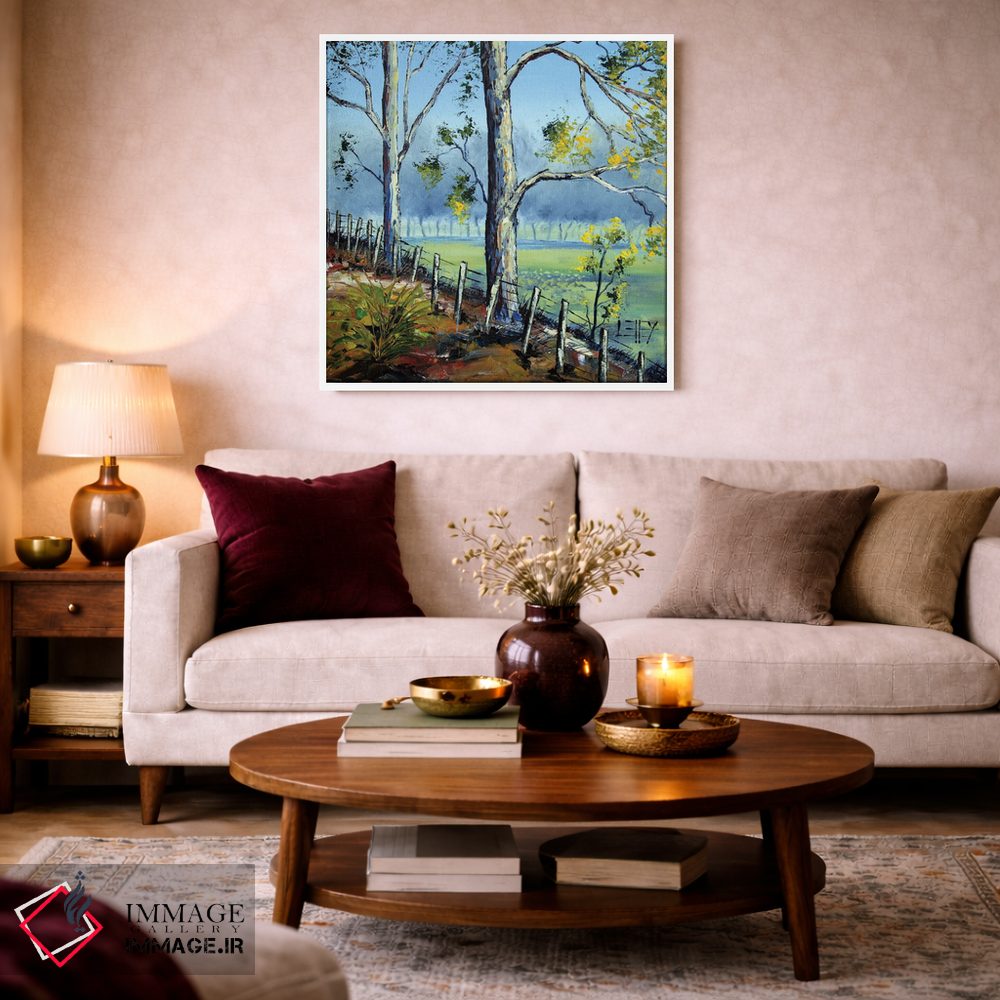 تابلو انتزاعی درختان صمغ نیوزیلند اثر لیزا الی - D3W