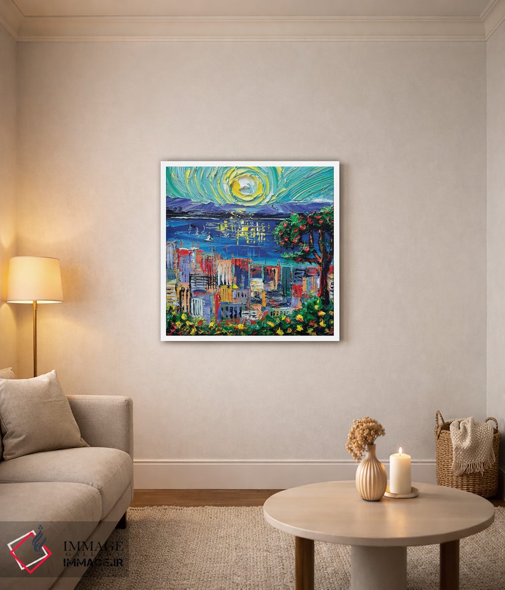 تابلو دکوراتیو آسمان های سان فرانسیسکو اثر لیزا الی - D3W