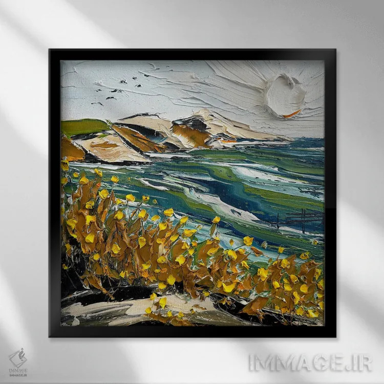 تابلو دکوراتیو رویاهای کالیفرنیا اثر لیزا الی - نمای قابدار مشکی