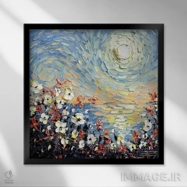 تابلو دکوراتیو دنیای خیالی اثر لیزا الی - نمای قابدار مشکی