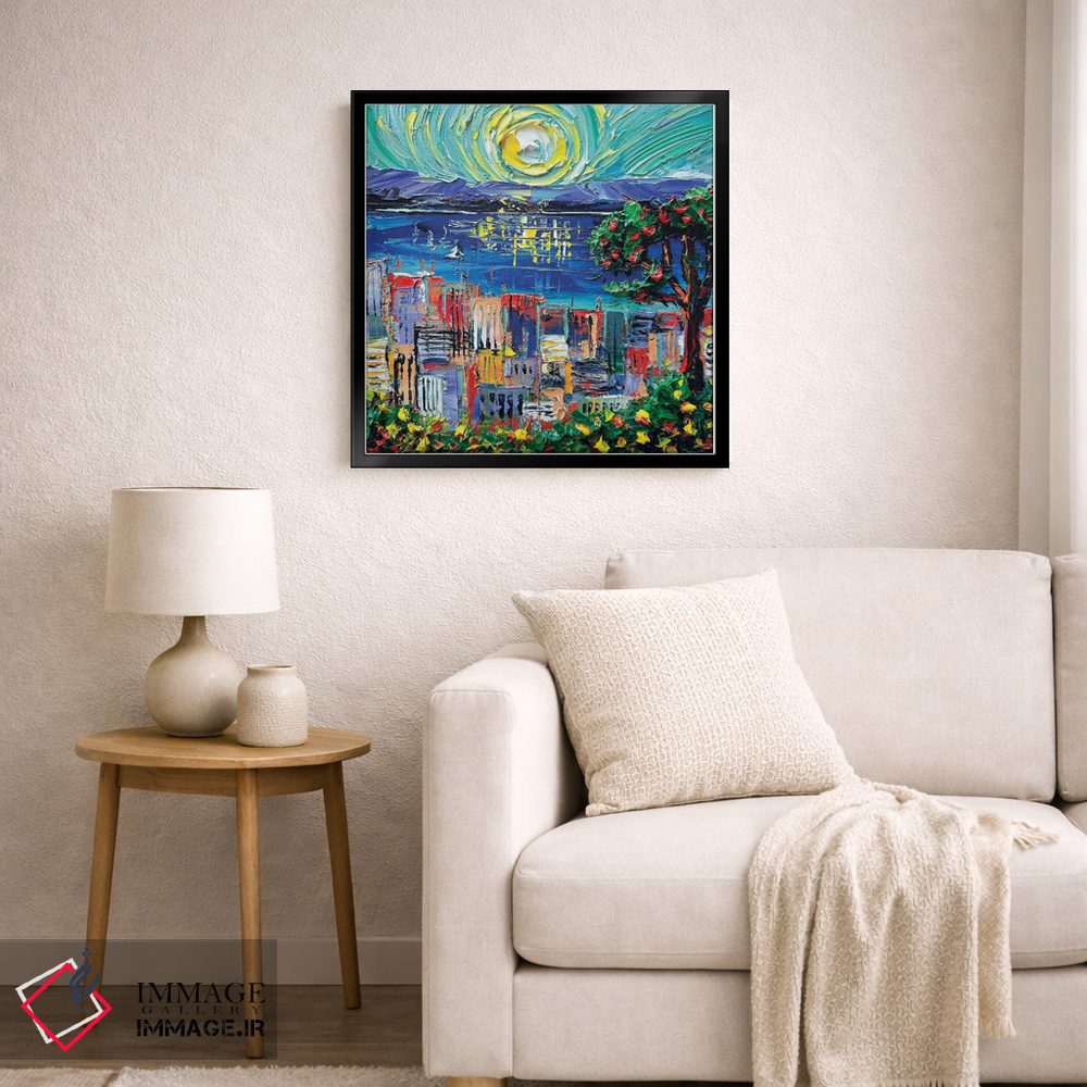 تابلو دکوراتیو آسمان های سان فرانسیسکو اثر لیزا الی - D6B