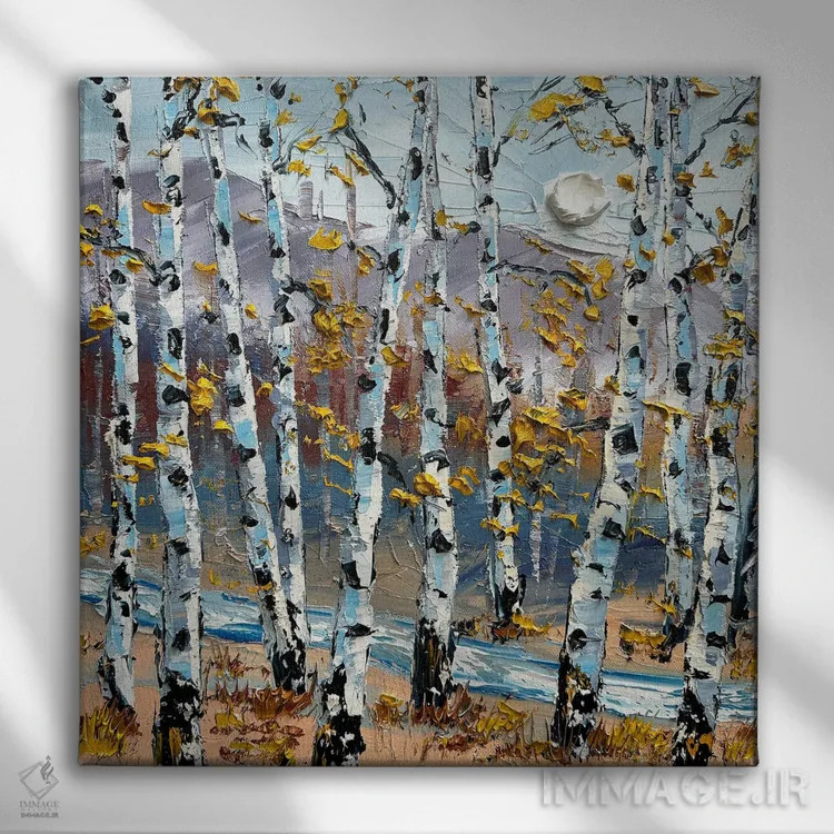 تابلو دکوراتیو نجوای پاییز اثر لیزا الی - نمای روبهرو روی دیوار