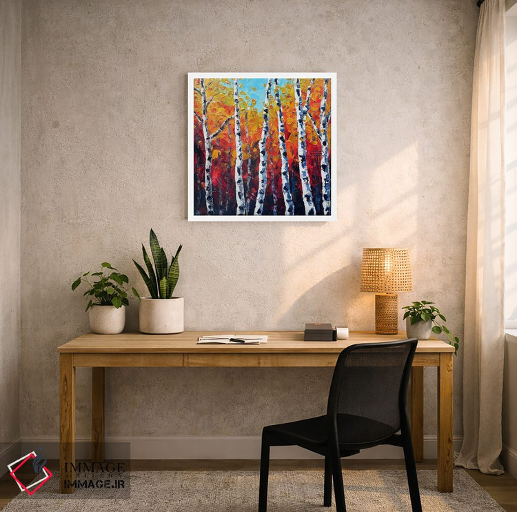 تابلو انتزاعی آغوش پاییزی اثر لیزا الی - D6W