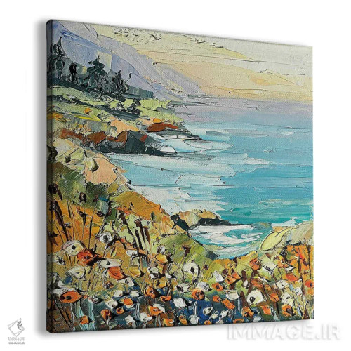 تابلو دکوراتیو ساحل مه آلود اثر لیزا الی - نمای پرسپکتیو محصول