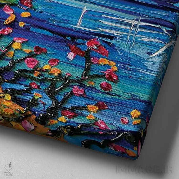 تابلو دکوراتیو فقط یک روز دیگر اثر لیزا الی - نمای نزدیک بافت بوم