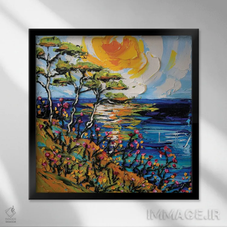 تابلو دکوراتیو فقط یک روز دیگر اثر لیزا الی - نمای قابدار مشکی