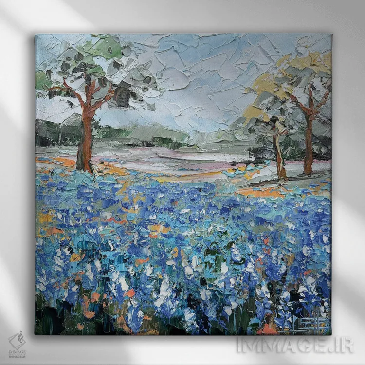 تابلو دکوراتیو افسانه ای از تگزاس اثر لیزا الی - نمای روبهرو روی دیوار