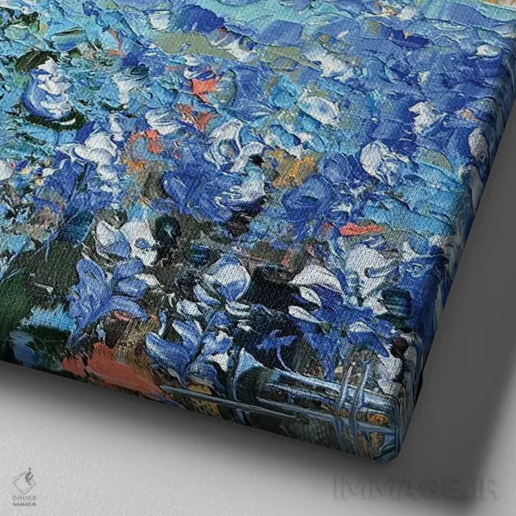 تابلو دکوراتیو افسانه ای از تگزاس اثر لیزا الی - نمای نزدیک بافت بوم