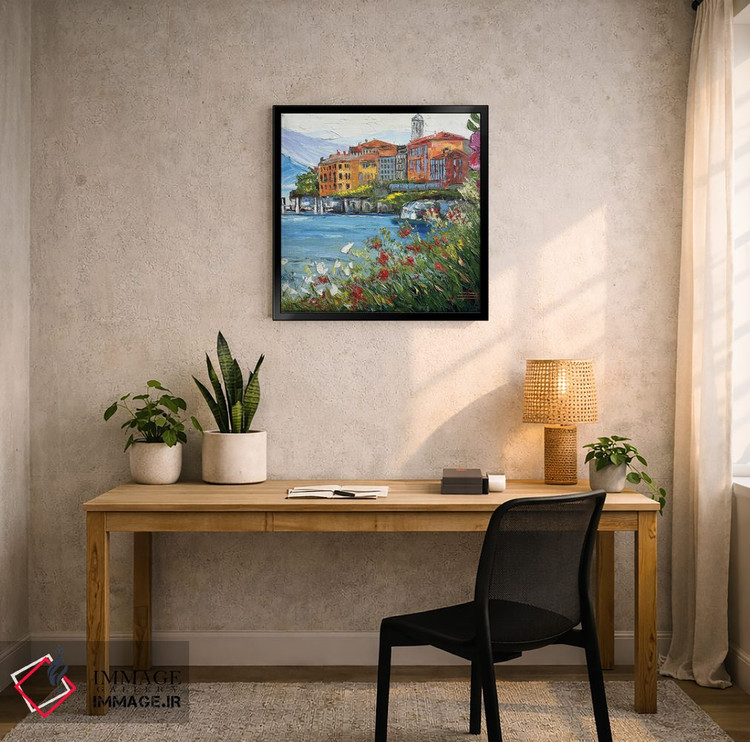 تابلو دکوراتیو ماجراجویی در دریاچه کومو اثر لیزا الی - D6B