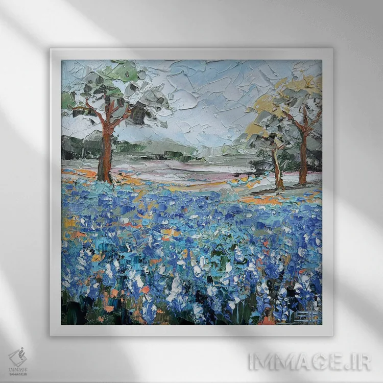 تابلو دکوراتیو افسانه ای از تگزاس اثر لیزا الی - نمای قابدار سفید
