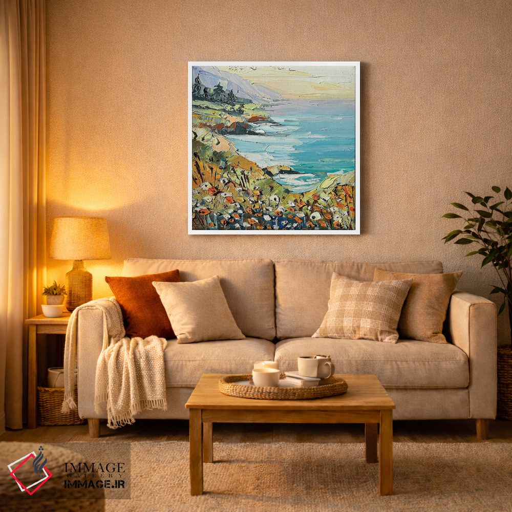 تابلو دکوراتیو ساحل مه آلود اثر لیزا الی - D2W