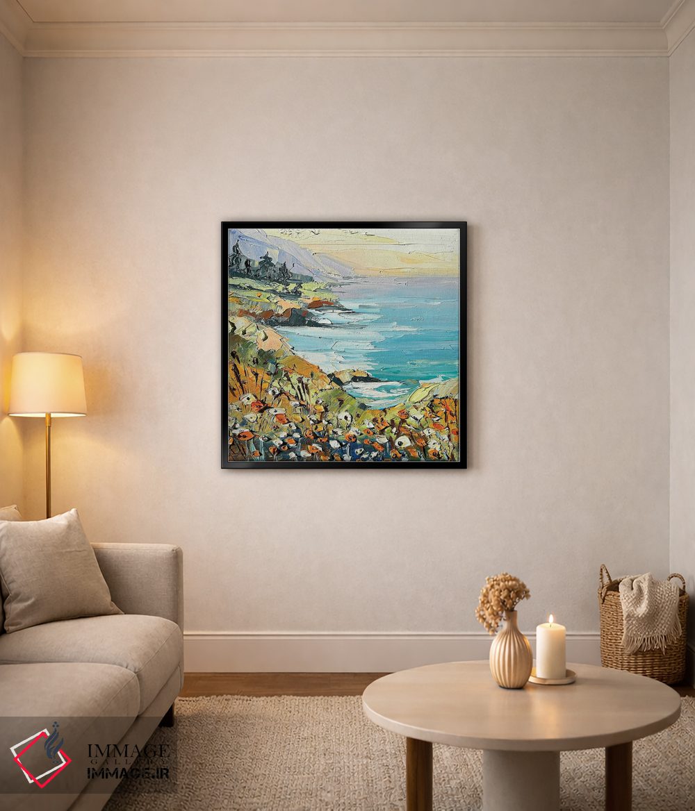 تابلو دکوراتیو ساحل مه آلود اثر لیزا الی - D4B