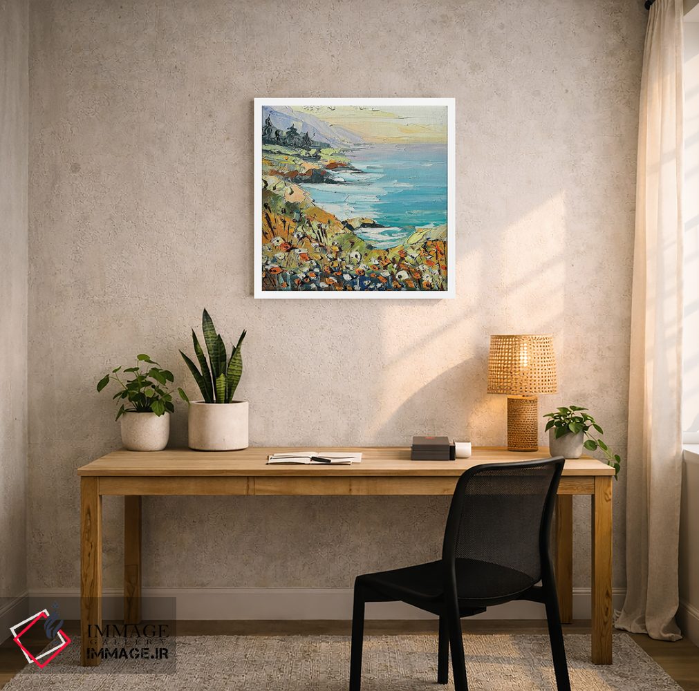 تابلو دکوراتیو ساحل مه آلود اثر لیزا الی - D5W