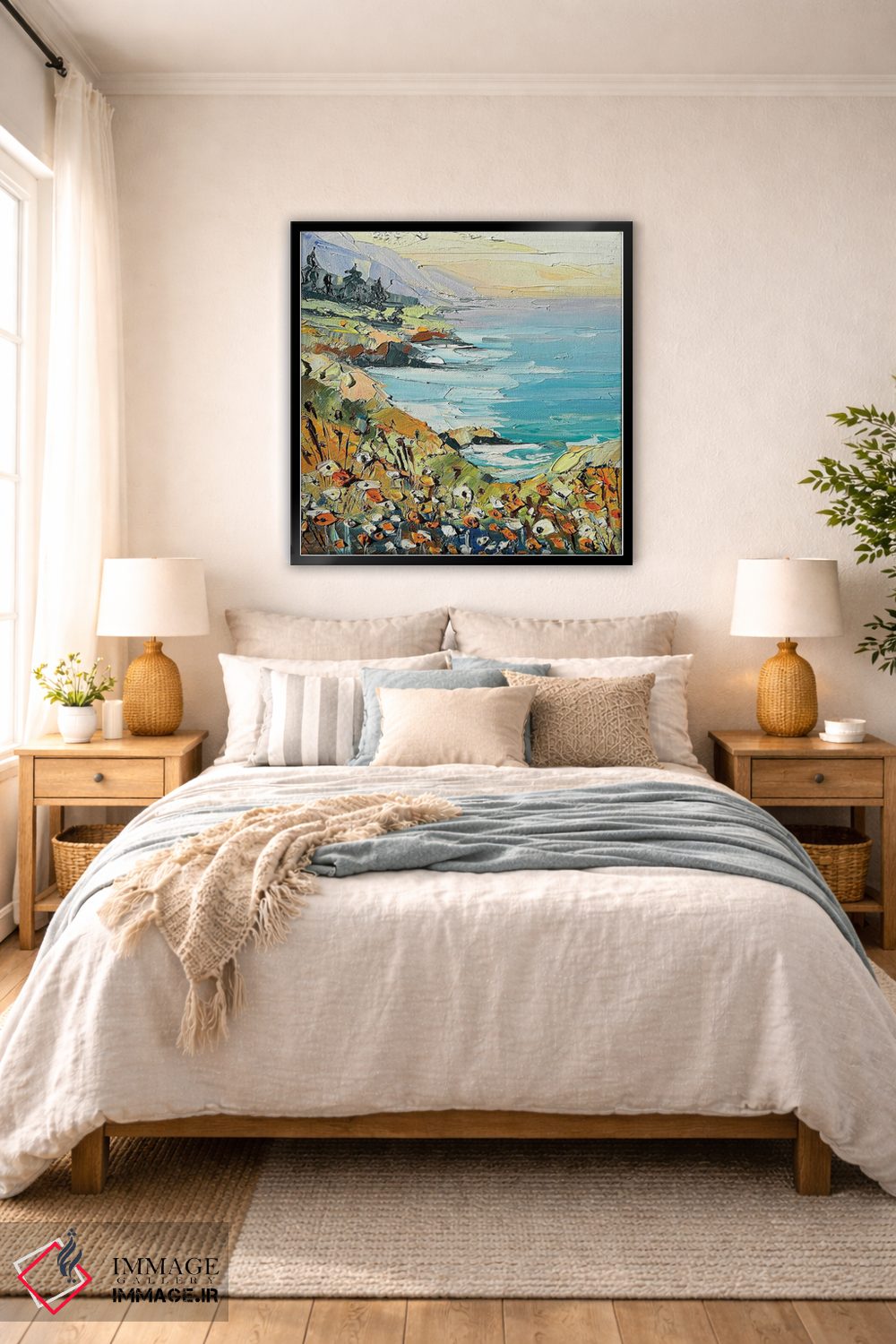 تابلو دکوراتیو ساحل مه آلود اثر لیزا الی - D6B