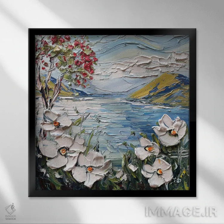 تابلو دکوراتیو نجوای نیوزیلند اثر لیزا الی - نمای قابدار مشکی
