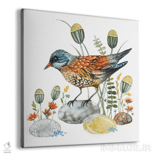 تابلو دکوراتیو پرنده طلایی اثر لسیا بینکین - نمای پرسپکتیو محصول