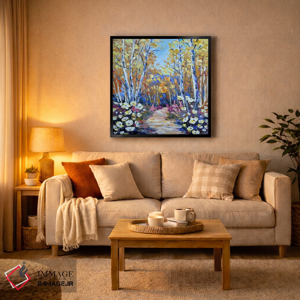 تابلو دکوراتیو جنگل کهربایی ۲ اثر لیزا الی - D4B