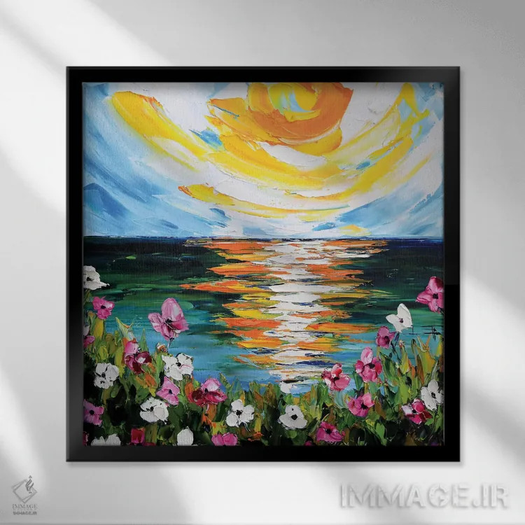 تابلو دکوراتیو افسون مونتری اثر لیزا الی - نمای قابدار مشکی