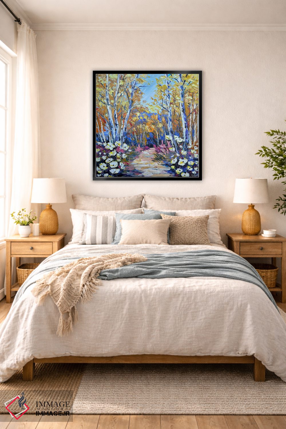 تابلو دکوراتیو جنگل کهربایی ۲ اثر لیزا الی - D6B