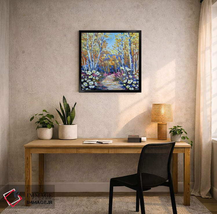 تابلو دکوراتیو جنگل کهربایی ۲ اثر لیزا الی - D5B
