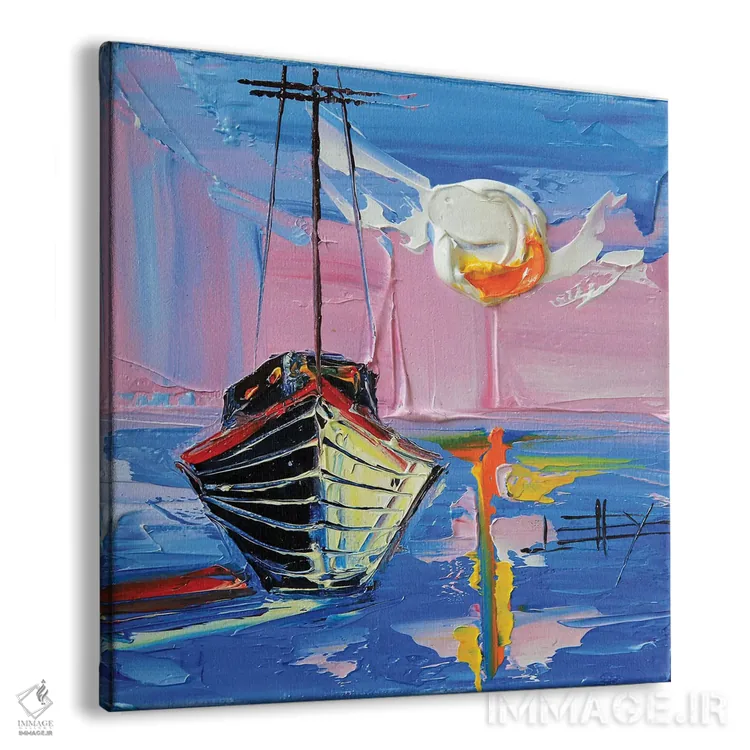 تابلو دکوراتیو غروب مونتری اثر لیزا الی - نمای پرسپکتیو محصول