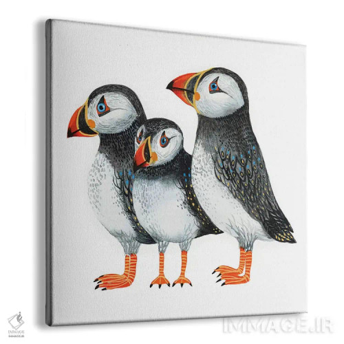 تابلو دکوراتیو پافرها اثر لسیا بینکین - نمای پرسپکتیو محصول