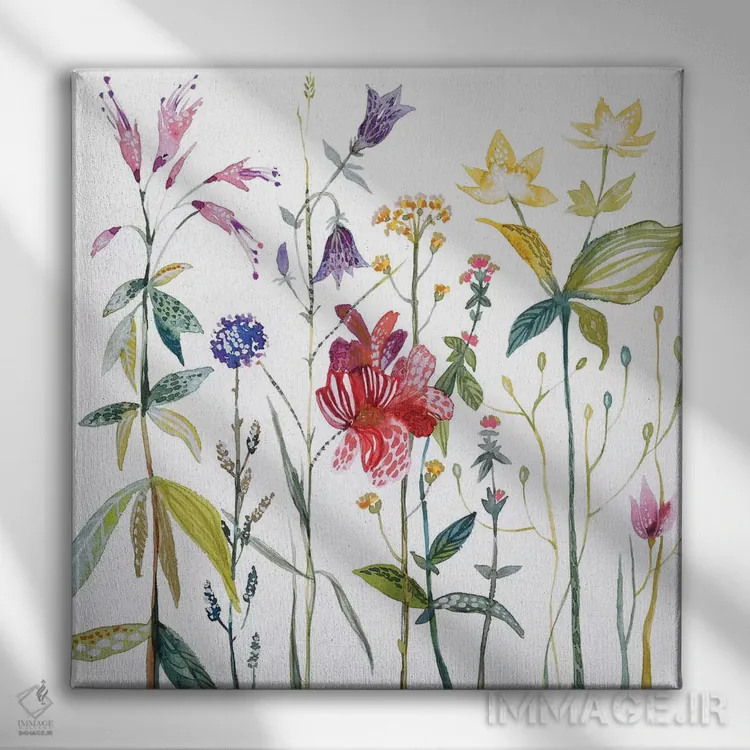 تابلو دکوراتیو چمنزارها ۱ اثر لسیا بینکین - نمای روبهرو روی دیوار
