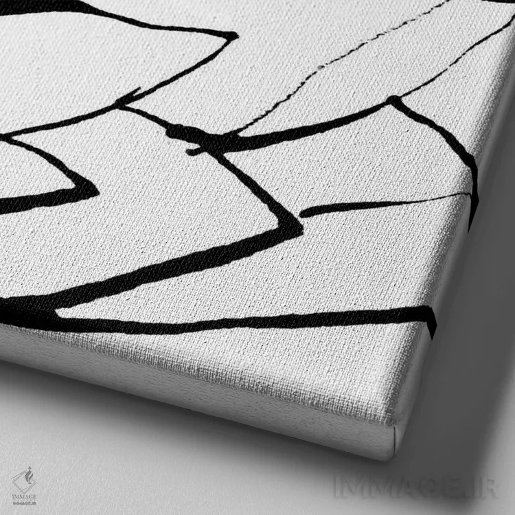 تابلو مینیمال باغ ها II اثر لسیا بینکین - نمای نزدیک بافت بوم