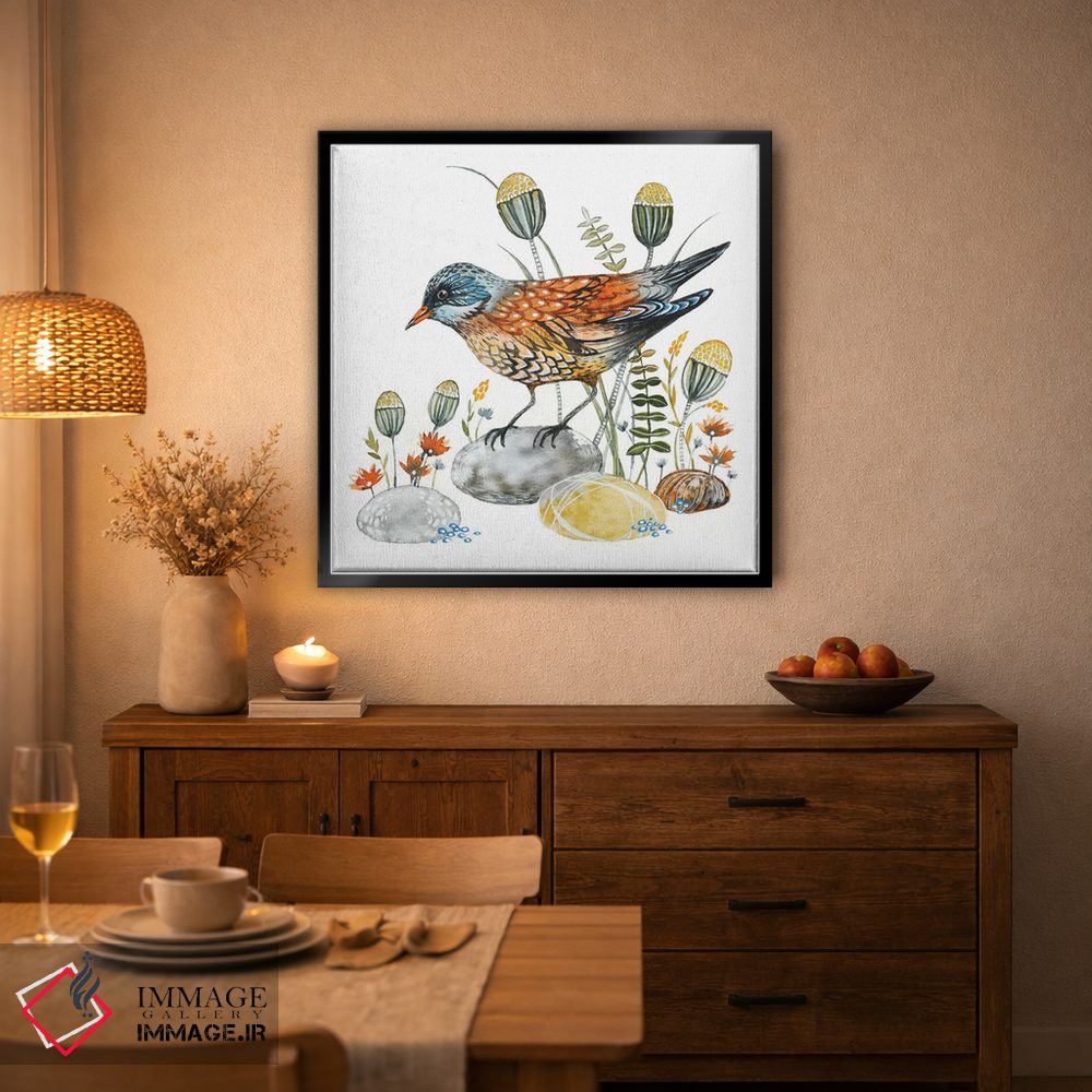 تابلو دکوراتیو پرنده طلایی اثر لسیا بینکین - D5B