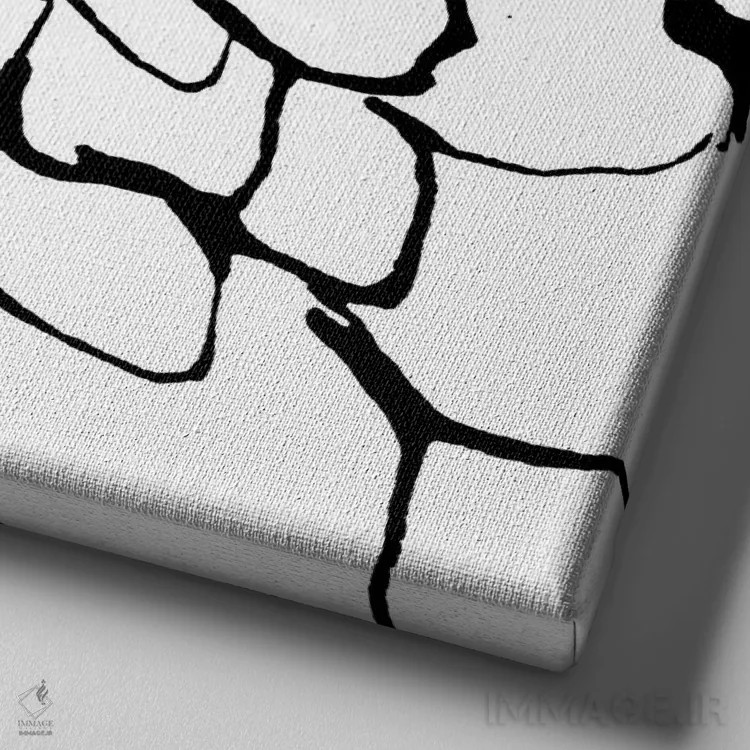 تابلو مینیمال باغ ها I اثر لسیا بینکین - نمای نزدیک بافت بوم