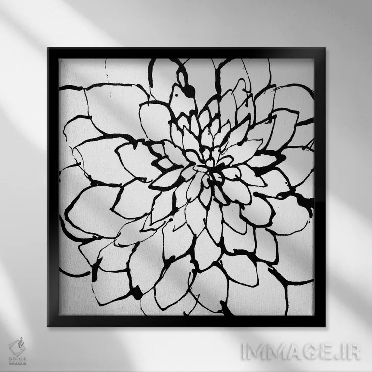 تابلو مینیمال باغ ها I اثر لسیا بینکین - نمای قابدار مشکی