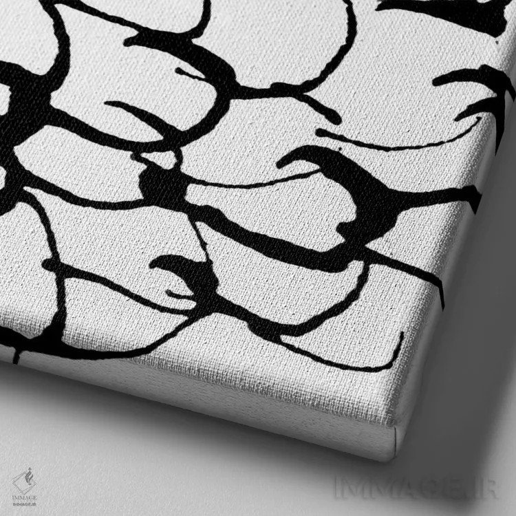 تابلو مینیمال باغ ها III اثر لسیا بینکین - نمای نزدیک بافت بوم