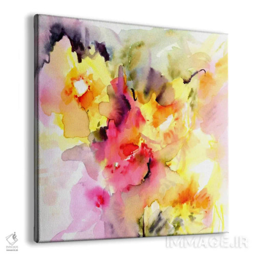 تابلو انتزاعی آفتابی I اثر لسیا بینکین - نمای پرسپکتیو محصول