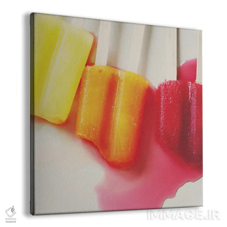 تابلو دکوراتیو بستنی های یخی ذوب شده اثر لورا ایوانز - نمای پرسپکتیو محصول