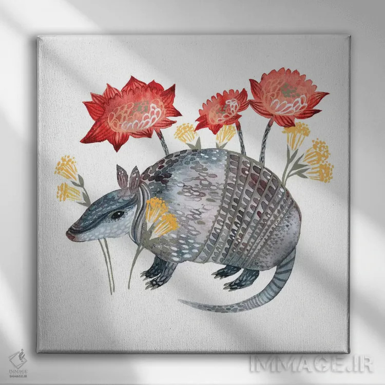 تابلو دکوراتیو آرما armadillo armadillo لنا اثر لسیا بینکین - نمای روبهرو روی دیوار