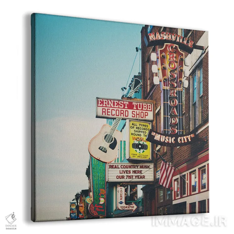 تابلو دکوراتیو برادوی پایین اثر لورا ایوانز - نمای پرسپکتیو محصول