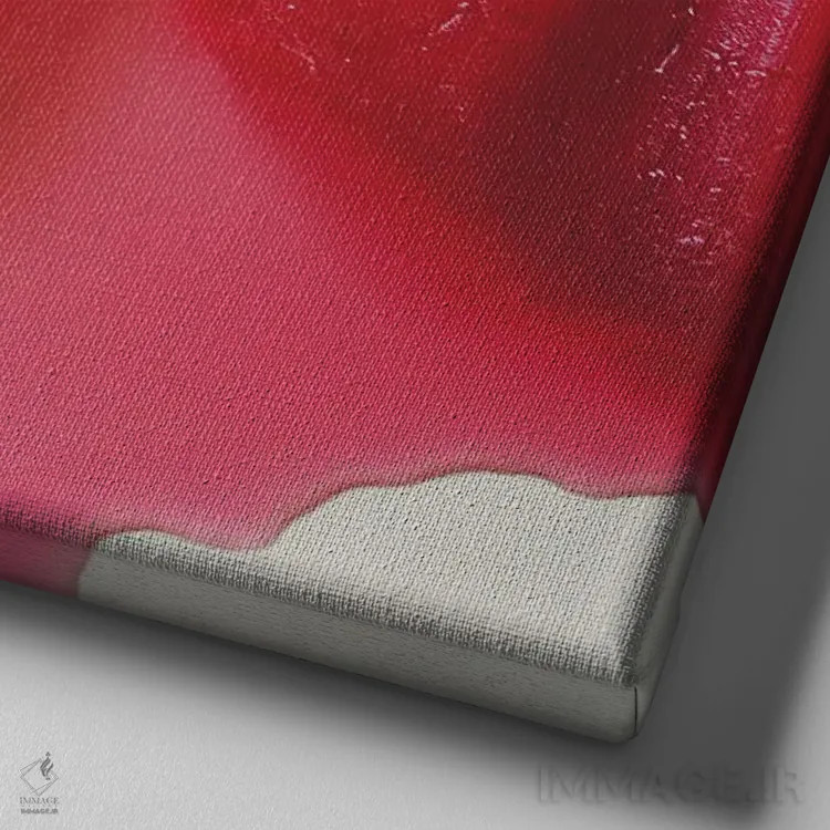 تابلو دکوراتیو بستنی های یخی ذوب شده اثر لورا ایوانز - نمای نزدیک بافت بوم