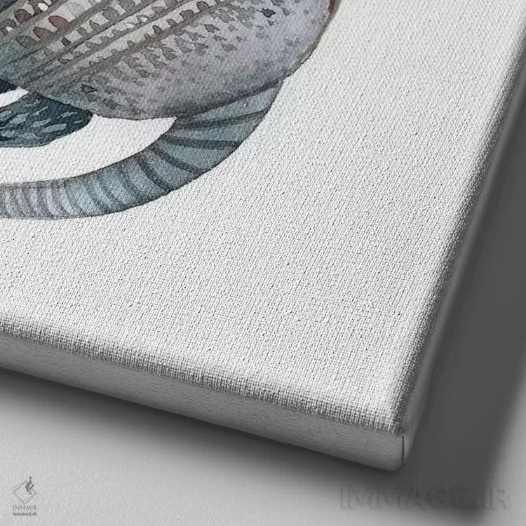 تابلو دکوراتیو آرما armadillo armadillo لنا اثر لسیا بینکین - نمای نزدیک بافت بوم