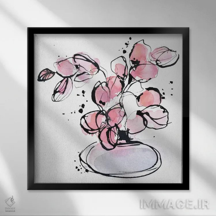 تابلو دکوراتیو روی پنجره ام اثر لسیا بینکین - نمای قابدار مشکی