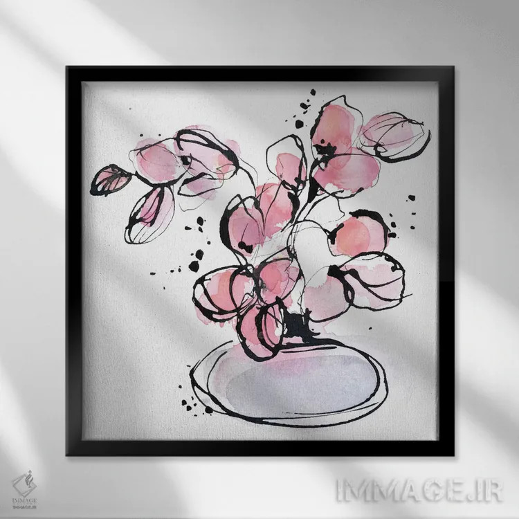 تابلو دکوراتیو روی پنجره ام اثر لسیا بینکین - نمای قابدار مشکی