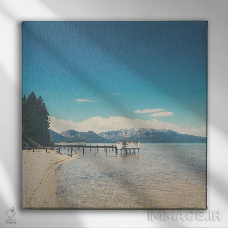 تابلو دکوراتیو دریاچه تاهو II اثر لورا ایوانز - نمای روبهرو روی دیوار