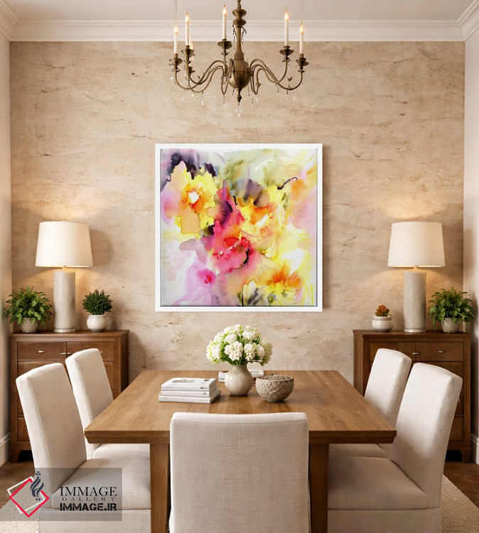 تابلو انتزاعی آفتابی I اثر لسیا بینکین - D3W