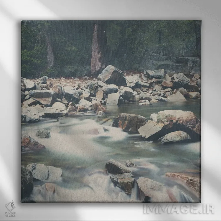 تابلو دکوراتیو دریاچه تاهو جای جادویی است اثر لورا ایوانز - نمای روبهرو روی دیوار