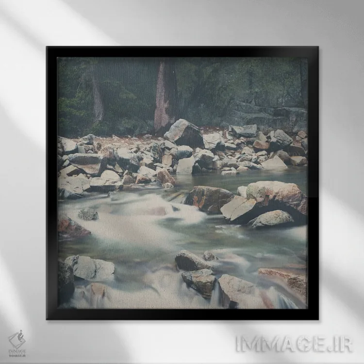 تابلو دکوراتیو دریاچه تاهو جای جادویی است اثر لورا ایوانز - نمای قابدار مشکی