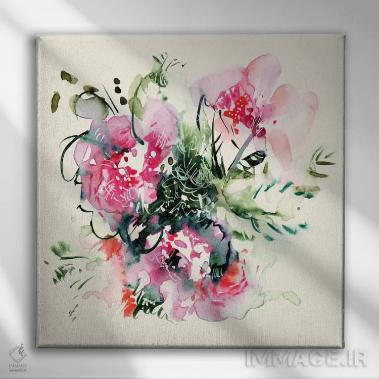 تابلو انتزاعی تعطیلات اثر لسیا بینکین - نمای روبهرو روی دیوار